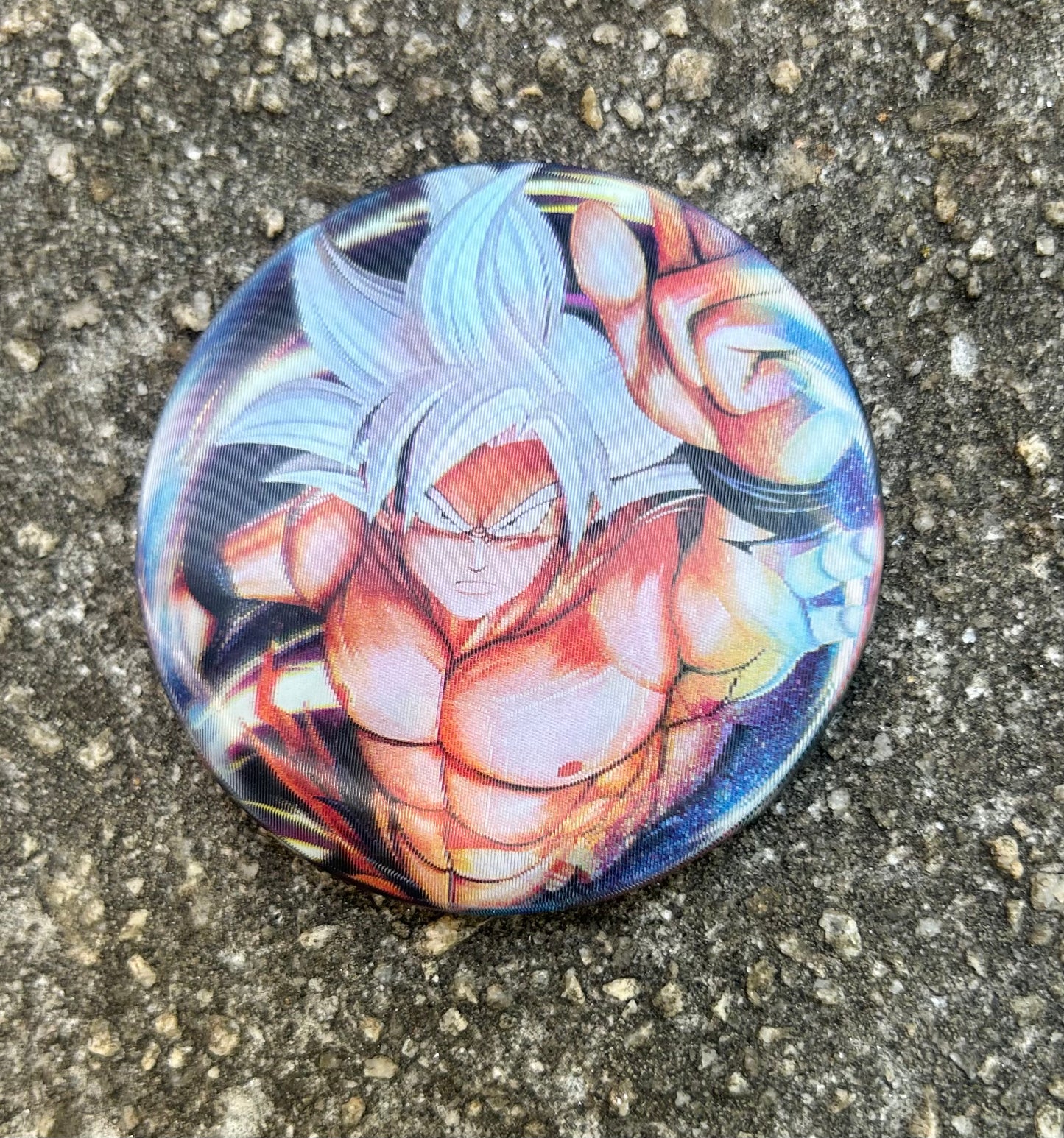 3DAK Button SS Blue Goku & SS Blue Vegeta